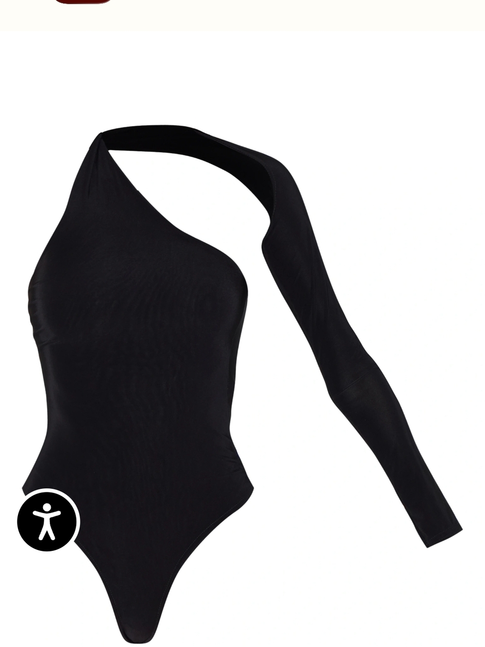 PrettyLittleThing One-Shoulder Black Long-Sleeve Bodysuit - Picture 4 of 8